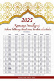 Ramazan İmsakiyesi Modern Kişiye Özel Tasarımlı Dijital Baskı 6 Adet A4 300 Gr Model 39