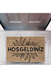 Kapı Önü Paspası Dekoratif Dijital Baskı Hoşgeldiniz P-2312