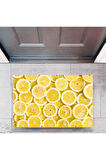 Kapı Önü Paspası Dekoratif Dijital Baskı Limon P-2327