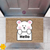 Kapı Önü Paspası Dekoratif Dijital Baskı Hello P-2509