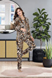 Rahat ve Şık Kadın Pijama - Leopar