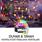 Ledx GM-0803B Sihirli Led Dönen Disko Topu Hoparlör Kablosuz USB/Mp3/Bluetooth Kumandalı 360 Derece