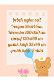 Silikon Yorganlı Bebek Uyku Seti - Ayıcık Rüyada Pembe BNT2024-35