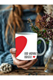 Kalp ve Mottolu Tam Boy 3 Boyutlu Tasarım Seramik Kupa Mug - Hediyelik Kupa