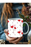 Kalp Şeklinde 3 Boyutlu Tasarım Seramik Kupa Mug - Hediyelik Kupa Bardak