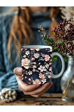 Çiçek Modellerinde 3 Boyutlu Tasarım Seramik Kupa Mug - Hediyelik Kupa Bardak