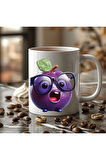 Meyve Emoji Şeklinde 3 Boyutlu Tasarım Seramik Kupa Mug - Hediyelik Kupa Bardak