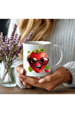 Meyve Emoji Şeklinde 3 Boyutlu Tasarım Seramik Kupa Mug - Hediyelik Kupa Bardak