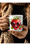 Meyve Emoji Şeklinde 3 Boyutlu Tasarım Seramik Kupa Mug - Hediyelik Kupa Bardak