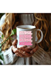 Hemşire Temalı Özel Tasarım Seramik Kupa Mug - Hediyelik Kupa Bardak - Nurse