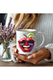 Meyve Emoji Şeklinde 3 Boyutlu Tasarım Seramik Kupa Mug - Hediyelik Kupa Bardak