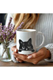 Kedi Görselli Özel Tasarım Seramik Kupa Mug - Hediyelik Kupa Bardak