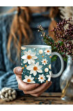 Çiçek Modellerinde 3 Boyutlu Tasarım Seramik Kupa Mug - Hediyelik Kupa Bardak