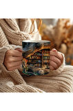 Mağara Ve Ağaç İçi Kitaplık Kütüphane Baskılı 3D Tasarım Seramik Kupa Mug - Hediyelik
