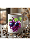 Meyve Emoji Şeklinde 3 Boyutlu Tasarım Seramik Kupa Mug - Hediyelik Kupa Bardak