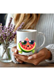 Meyve Emoji Şeklinde 3 Boyutlu Tasarım Seramik Kupa Mug - Hediyelik Kupa Bardak