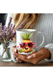 Meyve Emoji Şeklinde 3 Boyutlu Tasarım Seramik Kupa Mug - Hediyelik Kupa Bardak