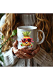 Meyve Emoji Şeklinde 3 Boyutlu Tasarım Seramik Kupa Mug - Hediyelik Kupa Bardak