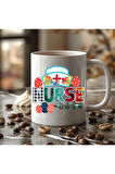 Hemşire Temalı Özel Tasarım Seramik Kupa Mug - Hediyelik Kupa Bardak - Nurse