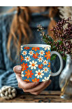 Çiçek Modellerinde 3 Boyutlu Tasarım Seramik Kupa Mug - Hediyelik Kupa Bardak