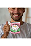 Çiçek Baskılı 3D Tasarım Seramik Kupa Mug - GÜL - LALE - LOTUS - NİLÜFER - PAPATYA -