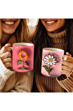 Çiçek Baskılı 3D Tasarım Seramik Kupa Mug - GÜL - LALE - LOTUS - NİLÜFER - PAPATYA -