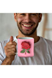 Çiçek Baskılı 3D Tasarım Seramik Kupa Mug - GÜL - LALE - LOTUS - NİLÜFER - PAPATYA -