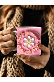 Çiçek Baskılı 3D Tasarım Seramik Kupa Mug - GÜL - LALE - LOTUS - NİLÜFER - PAPATYA -