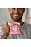Çiçek Baskılı 3D Tasarım Seramik Kupa Mug - GÜL - LALE - LOTUS - NİLÜFER - PAPATYA -