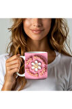 Çiçek Baskılı 3D Tasarım Seramik Kupa Mug - GÜL - LALE - LOTUS - NİLÜFER - PAPATYA -