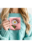 Çiçek Baskılı 3D Tasarım Seramik Kupa Mug - GÜL - LALE - LOTUS - NİLÜFER - PAPATYA -