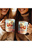 Winnie the Pooh - Kaplan Tigger - İyor - Piglet Baskılı 3D Tasarım Seramik Kupa Mug