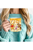 Winnie the Pooh - Kaplan Tigger - İyor - Piglet Baskılı 3D Tasarım Seramik Kupa Mug