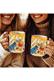 Winnie the Pooh - Kaplan Tigger - İyor - Piglet Baskılı 3D Tasarım Seramik Kupa Mug