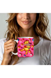 Winnie the Pooh - Kaplan Tigger - İyor - Piglet Baskılı 3D Tasarım Seramik Kupa Mug