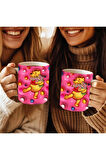 Winnie the Pooh - Kaplan Tigger - İyor - Piglet Baskılı 3D Tasarım Seramik Kupa Mug