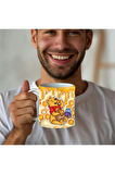 Winnie the Pooh - Kaplan Tigger - İyor - Piglet Baskılı 3D Tasarım Seramik Kupa Mug