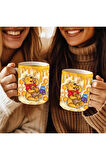 Winnie the Pooh - Kaplan Tigger - İyor - Piglet Baskılı 3D Tasarım Seramik Kupa Mug