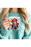 Süper Mario Baskılı 3D Tasarım Seramik Kupa Mug - Hediyelik Kupa Bardak