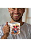 Süper Mario Baskılı 3D Tasarım Seramik Kupa Mug - Hediyelik Kupa Bardak