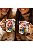 Süper Mario Baskılı 3D Tasarım Seramik Kupa Mug - Hediyelik Kupa Bardak