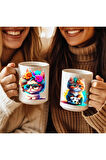 Kedi Baskılı 3D Tasarım Seramik Kupa Mug - Hediyelik Kupa Bardak