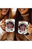 Kitaplık Kütüphane Baskılı 3D Tasarım Seramik Kupa Mug - Hediyelik Kupa Bardak