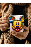 Mickey Mouse Baskılı 3D Tasarım Seramik Kupa Mug - Hediyelik Kupa Bardak