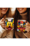 Mickey Mouse Baskılı 3D Tasarım Seramik Kupa Mug - Hediyelik Kupa Bardak