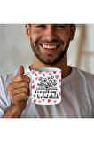 Kitap Ve Kalp Baskılı 3D Tasarım Seramik Kupa Mug - Hediyelik Kupa Bardak