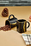 Çanta Şeklinde Lüx Seramik Gold Varaklı Tekli Kupa , Mug , Kupa Takımı , Nescafe Fincanı