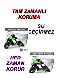 Aprilia Tuono V4 1100 Factory Uyumlu Arka Çanta 4 Mevsim Koruyan Motosiklet Brandası Gri