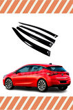 Opel Astra K Hb 2015-2020 Modellerine Uyumlu Özel 4'Lü Mügen Tip Cam Rüzgarlığı