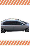 Honda Civic Sedan 2007-2012 Modellerine Uyumlu Özel 4'Lü Mügen Tip Cam Rüzgarlığı